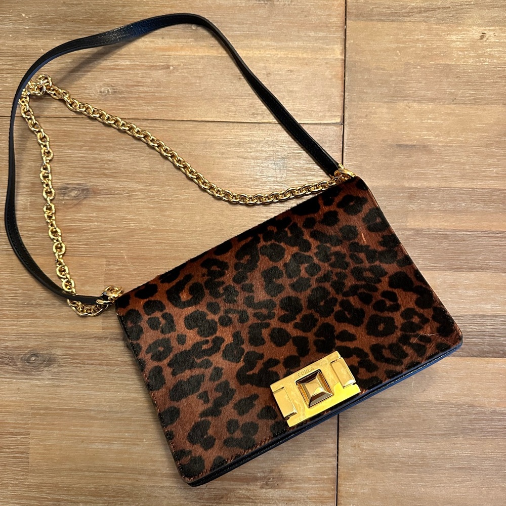 Furla Metropolis Leopard Printed Shoulder Bag